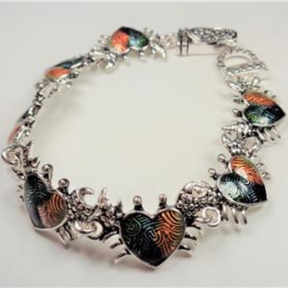 NAUTICAL OCEAN CRAB MULTI COLOR SEA LIFE BRACELET - Picture 3 of 5